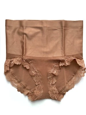 Victoria's Secret Nwt Smoothing Shaping Lace Trim High Waist Brief Panty Toffee - Image 1 of 2