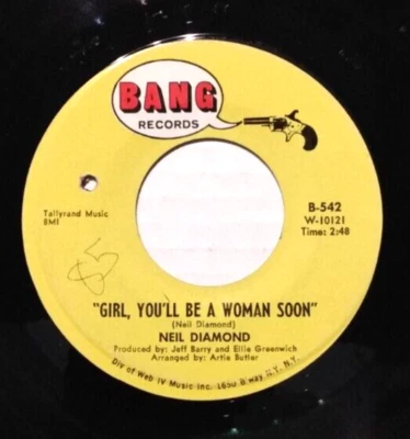 Neil Diamond – Girl, You'll Be A Woman Soon / You'll Forget - 45 RPM - W-10121 - Image 1 of 4