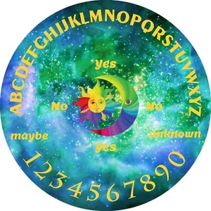 5" Pendulum Board - Dowsing Divination Message Board "Rainbow Galaxy" - Picture 1 of 1