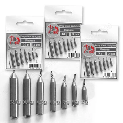 Drop Shot Weights Sinker Finesse Stift Bleis Bass Hecht Barsch Dödel Angeln Tackl - Bild 1 von 4