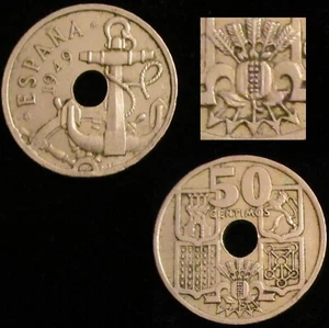 *GUTSE* FRANCO-1762, 50 CÉNTIMOS 1949*19-51, FLECHAS INVERTIDAS, EBC. - Foto 1 di 1