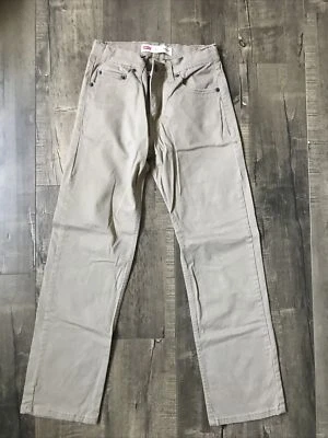 Levi’s Boys 514 Pant Beige Khaki Straight Adjustable Waist Size 12 Regular 26x26 - Image 1 of 4