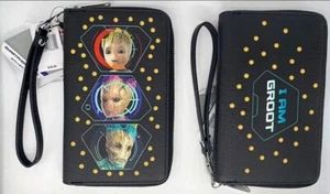 Disney I Am Groot Guardians of the Galaxy LIGHT'S UP Handyhülle Geldbörse Kalbsleder - Bild 1 von 6