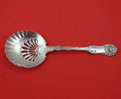 Imperial Queen by Whiting Sterling Silver Pea Spoon 8 3/4" Serving Heirloom Cover