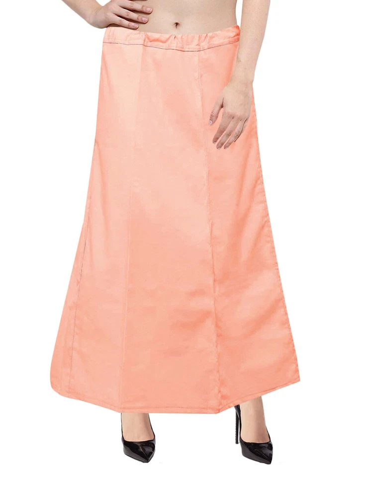 Falda interior de sari de algodón lisa para mujer Foto 1 de 1