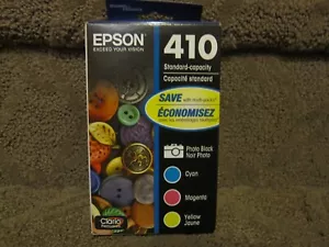 Epson T410520 Photo Black Cyan Magenta Yellow Ink Cartridge OEM # 410 04.2026 - Picture 1 of 5