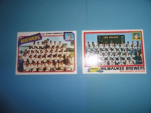1980 & 1981 TOPPS Milwaukee Brewers Team Checklists ~ Unchecked EX/NM or Better - Picture 1 of 2