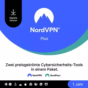 NordVPN Plus, 1 Year, VPN and Password Manager Software Bundle, Digital Code - Picture 1 of 8