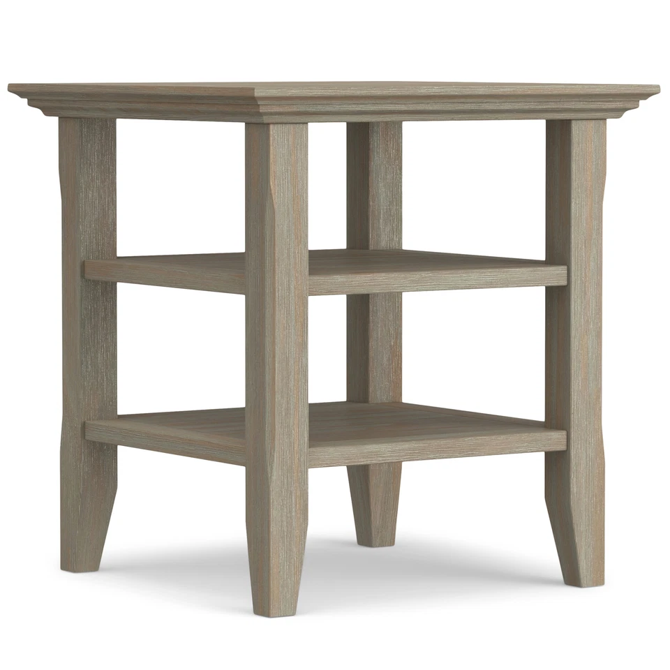Acadian SOLID WOOD 19 inch Wide Square Transitional End Table - Image 1 of 1