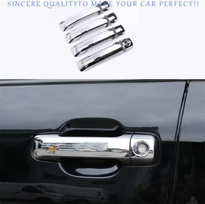 Cubierta de manija de puerta lateral exterior cromada brillante para Toyota Tundra 2014-2021 Foto 1 de 4