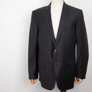 ERMENEGILDO ZEGNA Men's Black Solid Two Button Trofeo MILA Blazer Size 54 R 7 XL - Picture 1 of 17