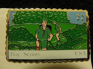 Boy Scouts Of America US Postal Service Francobollo Pinback, 22 Cent - Foto 1 di 1