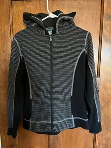 Kuhl Chianti Fleece Wool Blend Jacket Outdoor Full Zip Sweater Hoodie Womens M - Picture 1 of 8
