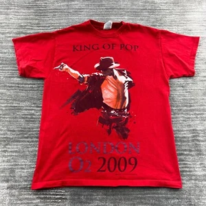 Michael Jackson Shirt M Youth London O2 Arena 2009 Concert King Of Pop #1 Red - Picture 1 of 8