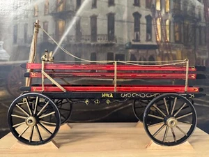 Gleason and Bailey Ladder Truck Fire Engine Hand Drawn Wood Model - Picture 1 of 6