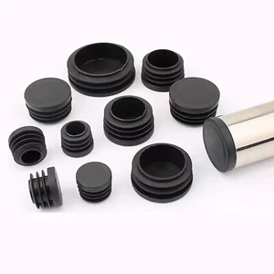 Round Plastic End Caps For Tubing Pipe Inserts Bungs Feet Blanking Plugs 12-76mm - Picture 1 of 6