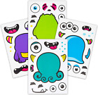 24 Make a Monster Stickers for Kids - Monster Themed Birthday Party Favors & Sup