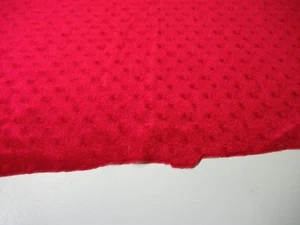poly velveteen fabric 2 yds x 64" red - Picture 1 of 1