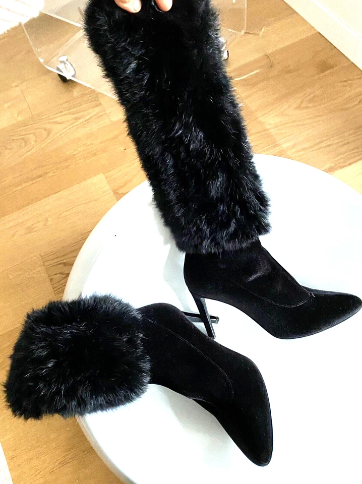 Neuve ! Boots bottines Giuseppe Zanotti 39,5  noir shoes pumps vintage new - Photo 1/4