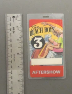 Beach Boys backstage pass laminated AFTERSHOW "3" ! - Picture 1 of 2