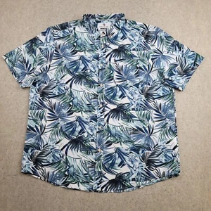 International Report Hawaiian Shirt Mens 2XL Green Tropical Short Sleeve Button - Picture 1 of 8