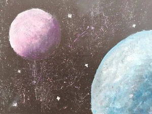 Selbst gemalt: "Planeten des Universums" - Bild 1 von 4