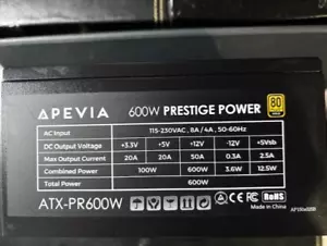 Apevia Prestige Series ATX-PR600W 600W 80 PLUS Gold ATX12V Power Supply NY/USA - Picture 1 of 5