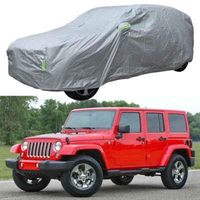 Full Car Cover Outdoor Waterproof Sun Rain Snow Dust Resistant For Jeep Wrangler — 第 1/4 张图片