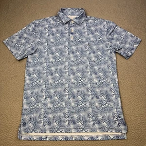 Vineyard Vines Poloshirt Herren klein blau Sankaty Performance Palmblatt OTG Golf - Bild 1 von 12