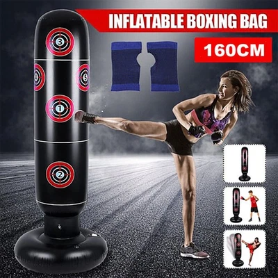 Aufblasbar Boxsack Freistehender Standboxsack für MMA Karate Taekwondo Kickboxen - Bild 1 von 4