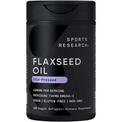 Vegan Flaxseed Oil 1200mg w/ ALA Omega 3 180 Softgels Non-GMO - Image 1 of 4