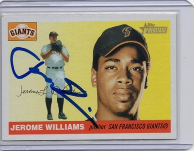 JEROME WILLIAMS MLB Giants 2004 Topps Heritage Auto Autographed Signed #46 Card - Изображение 1 из 2