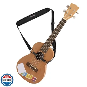 Holiberty schwarzer verstellbarer Ukulelenriemen, freihändig ohne Bohren, Doppel-J-Haken - Bild 1 von 5
