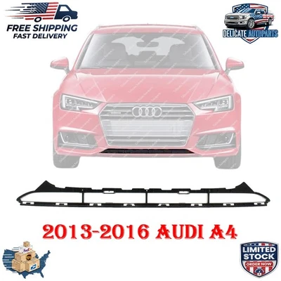 New Bumper Cover Grille Assembly Black Front OEM Replaces For 2013-2016 Audi A4 Foto 1 de 4