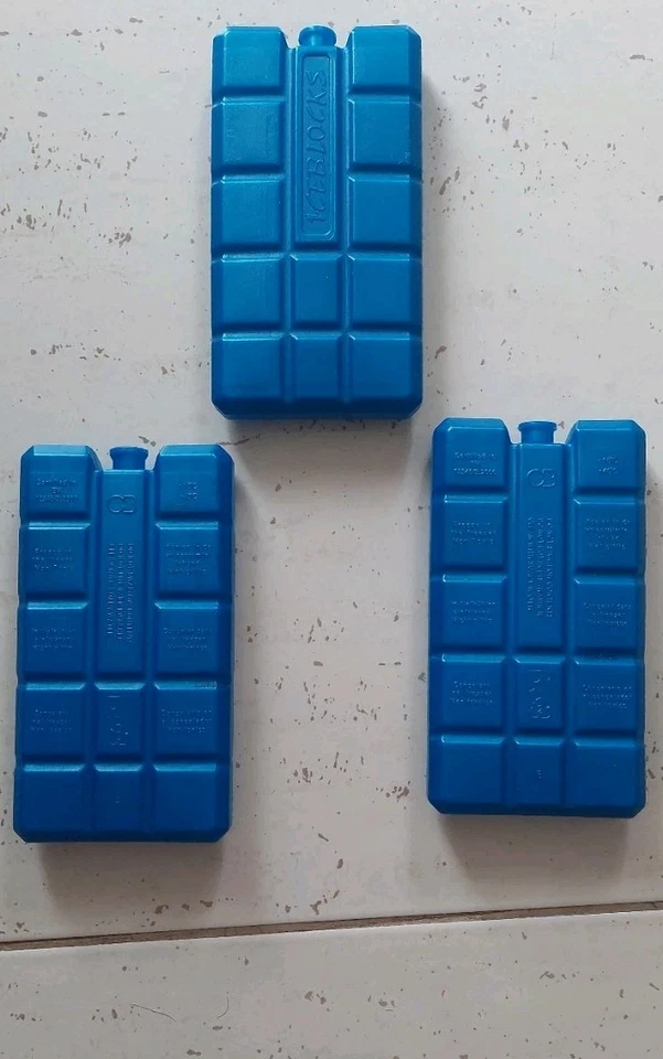 🧊🥶🧊🥶3 Iceblocks Kühl Akkus Kälte für Gefrierschrank 15x8x2 cm Original🥶🧊🧊 - Bild 1 von 1