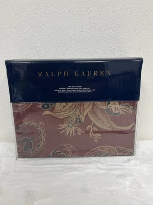 Ralph Lauren Inez Paisley KING Duvet Cover Jacobean Floral Burgundy Red - Image 1 of 4