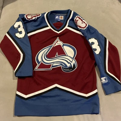Camiseta deportiva de hockey vintage - Starter - Colorado Avalanche - Patrick Roy - #33 - pequeña Foto 1 de 4