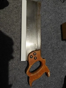 Vintage 12" Steel backed tenon saw old tool by W Marples & Sons - Picture 1 of 6