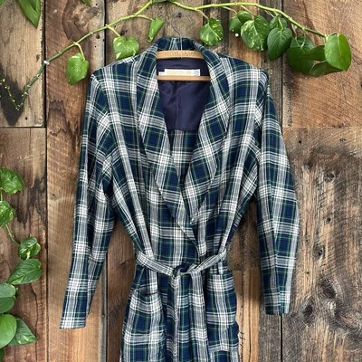Vintage 70s Pendleton Green Plaid Robe Excellent Condition Size L - Image 1 of 4