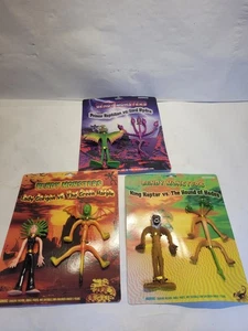 3er Pack Bendy Monster Lady Gorgon Green Harpyie Prince Reptilian Hydra Kaiju Sofubi - Bild 1 von 7