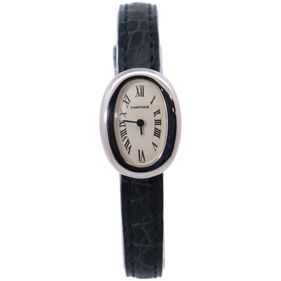 Cartier Baignoire Ref  W1518956 18K White Gold White Roman Numeral Dial Quartz - Image 1 of 4