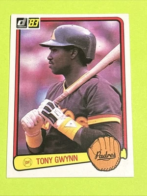 Tarjeta de béisbol Donruss Tony Gwynn Rookie RC 1983 como nueva 💎 #598 Padres Salón de la fama Foto 1 de 4