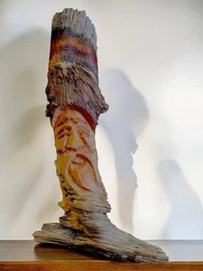 Vintage One of a Kind 12" Pine knot Spirit Wood Carving Sculpture - Picture 1 of 17