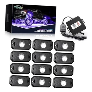 Rock Lights for Trucks RGB LED Rock Lights Kit with Remote Control and 12 Pods - Picture 1 of 7
