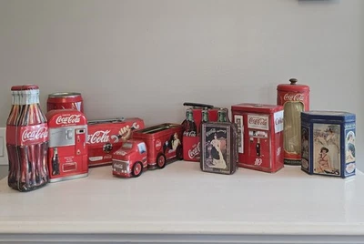 Vintage Coca Cola Tin Lot – Bottle, Truck, Vending Machine, etc. - Image 1 of 4