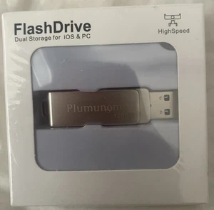 3-in-1 OTG USB Flash Drive For iPhone IOS Android Phone , PC, Ext Storage 128GB  - Afbeelding 1 van 3