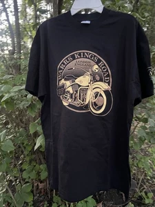 Harley Davidson Shirt Large Black Graphic Warrs king road Biker Casual London - Picture 1 of 5