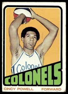 1972-73 Topps #189 Cincy Powell Kentucky Colonels LOW GRADE (crease) - Picture 1 of 2