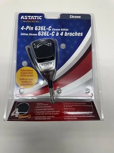ASTATIC Chrome Edition CB Ham Radio Microphone 636L-C 4-pin mic DEALER  NEW - Picture 1 of 2