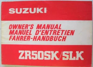 Suzuki ZR50SK/SLK Motorcycle Owner Handbook 1981 #99011-26940-01C - Picture 1 of 4